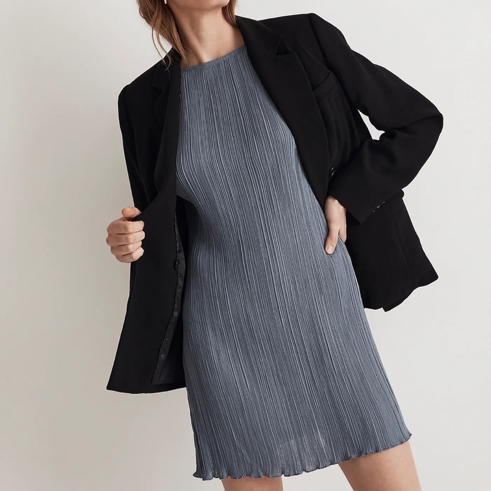NWT Madewell Plissé Mini Tee Dress